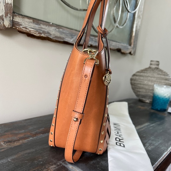 Brahmin Purse- Small Carla Tan Nelani. Excellent condition with papers and bag - Picture 7 of 13